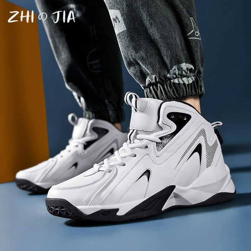 Autumn Winter Mens Oversized Basketball Shoes Outdoor Casual High Top Basketball Footwear Fashion Trend Leather Sneaker 39-50 Z250225