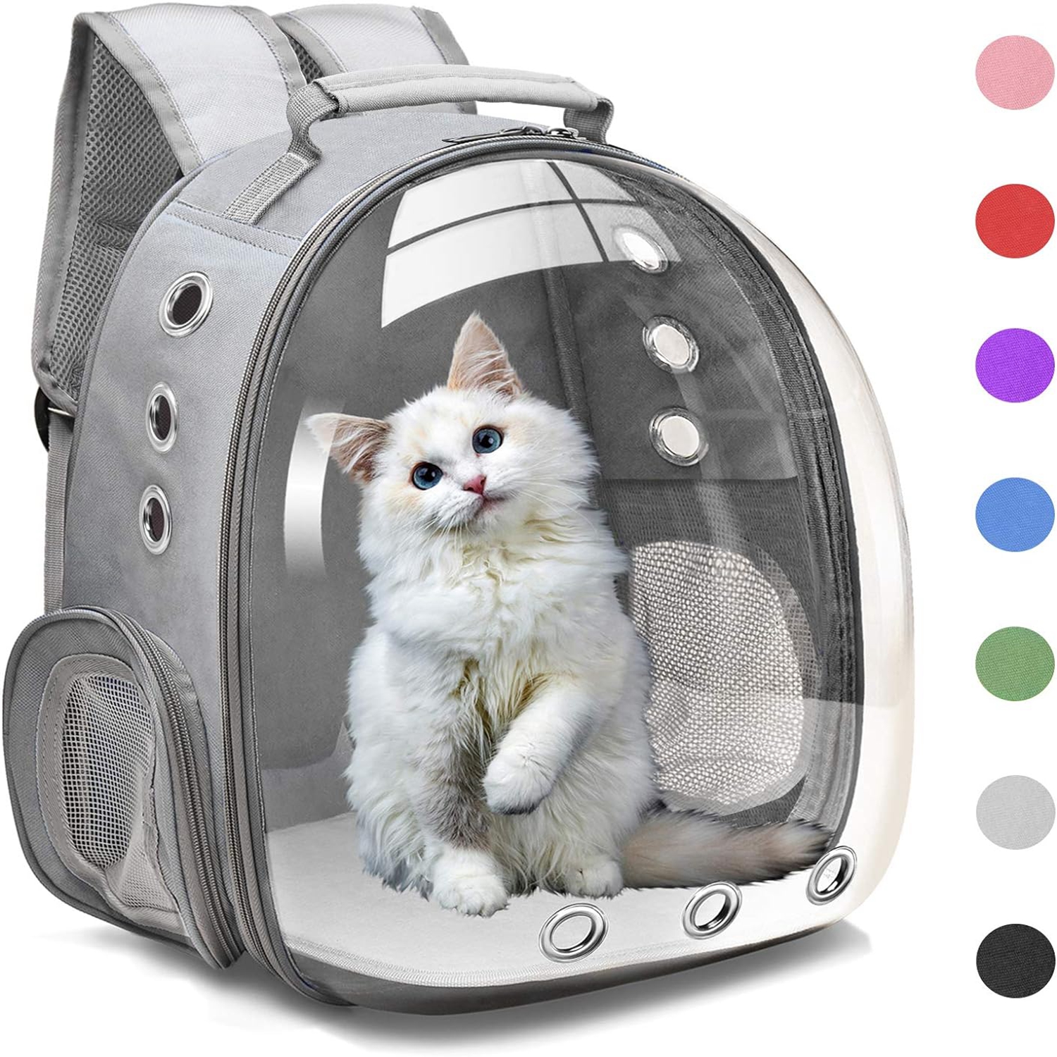 Cat Bag Pet Backpack Breathable Portable Fully Transparent Space Capsule For Small Animals Puppy Air Approved Outdoor Travel Bag