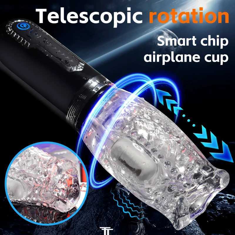 Automatic Male Masturbator 5 Pushing Rotating Oral Sex Pocket Pussy Sex Toys for Men Goods for Adults Automatic Mastubator M250304