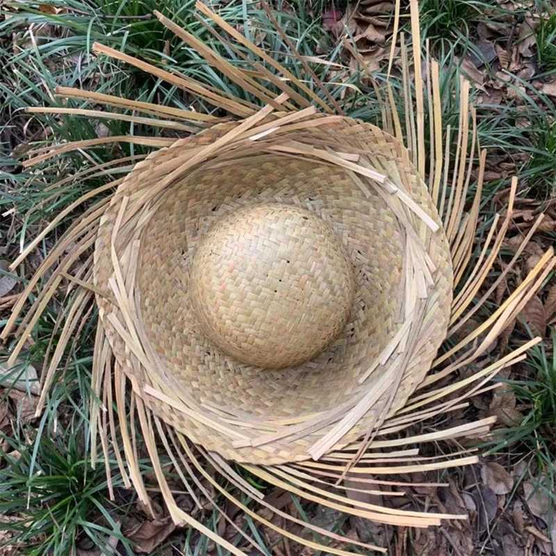 Mexicanos Sombrero Hat Handmade Str Hat Haiian Styles Dr Up Props Str Hat with Ripped Brim HXBAXJ250304