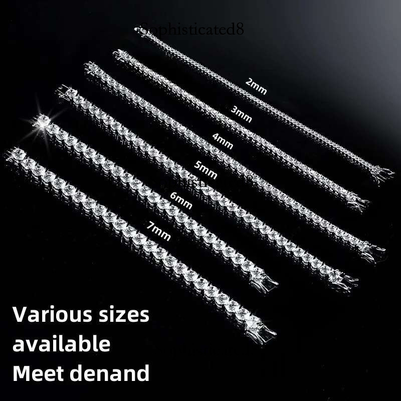 The classic sier plated gold Zircon advanced sense tennis bracelet fashion personality exquisite jewelry party gifts