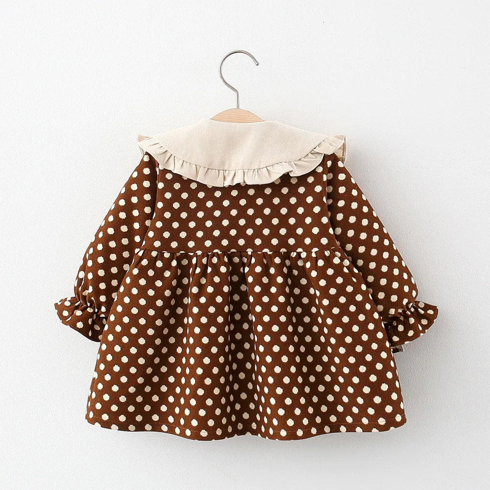 Autumn born Baby Girls Clothes Toddler Dot Princess Dress for Girl 1 year Birthday Christmas Dresses Infant Clothing 250303