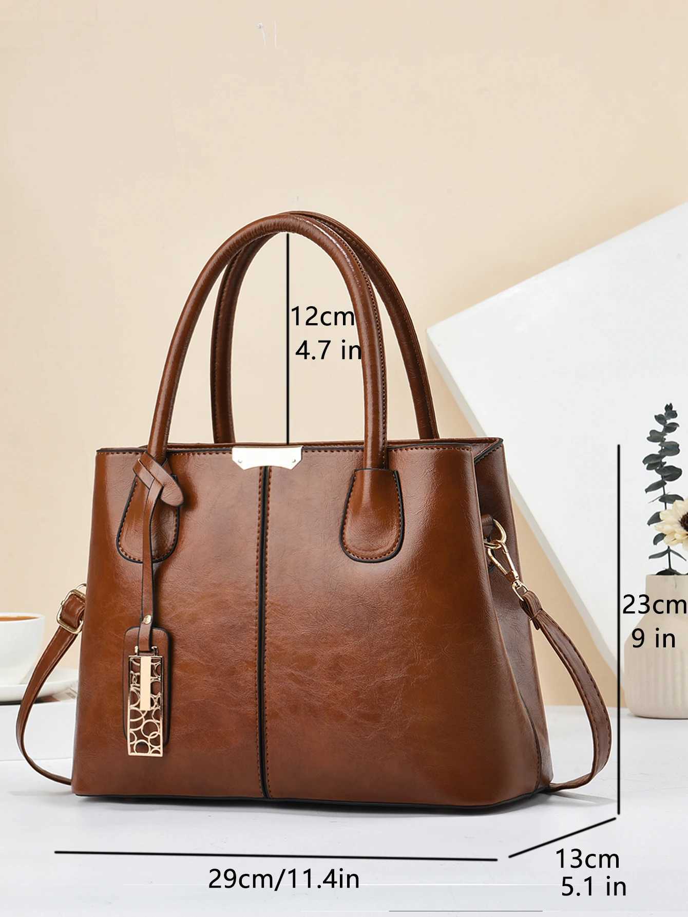 solid color womens bag elegant PU leather cross body bag fashionable office and work wallet Z250303