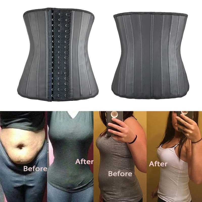 Latex Waist Trainer Corset Women Belly Slimming Belt Body Shaper 25 Steel Boned Waist Cincher Fajas Colombianas ShapewearXJ250304