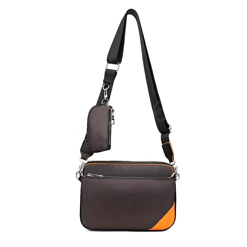 Men's Crossbody Luxury Designer Wallet Cardholder Genuine Leahter Black Blue Shoulder New Style Business Handbag Women's Bag