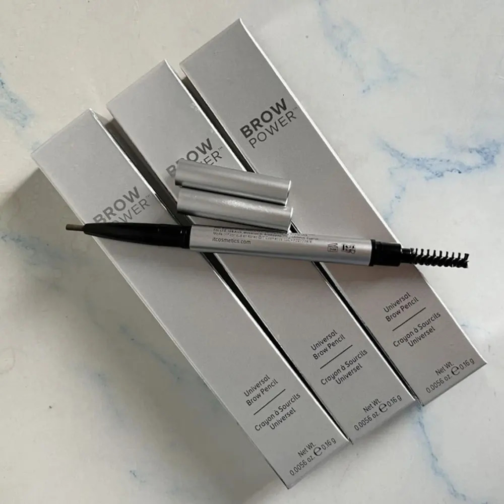 12Pcs/Lot Double Eyebrow Pencil Brow Power Brown Unlversal Brow Pencil 0.16g with Brush 250222