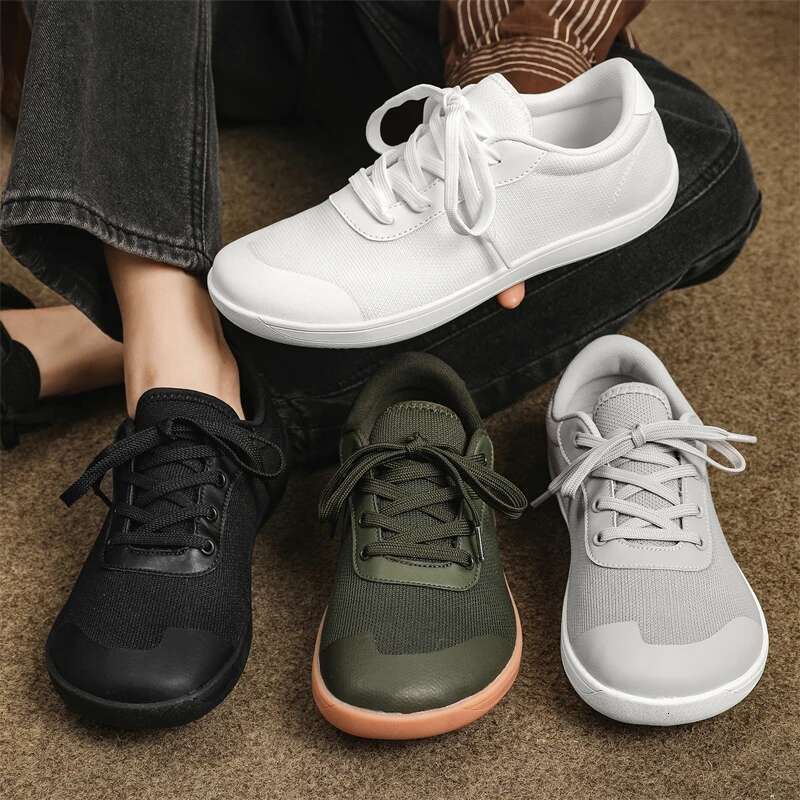 SNORW Wide Barefoot Shoes for Womens Mens Outdoor Trail Running Zero Drop Casual Sneaker