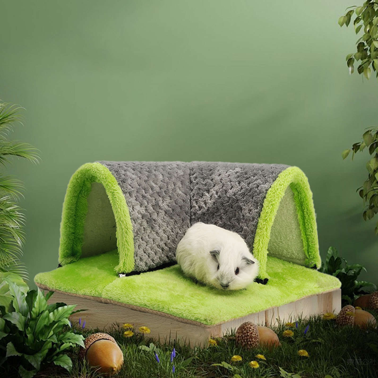 Hamster Tunnel Warm Exercise Training Guinea Pig Hideout Pets Nest Removable Mat for Hamster Rat Cat Kitten