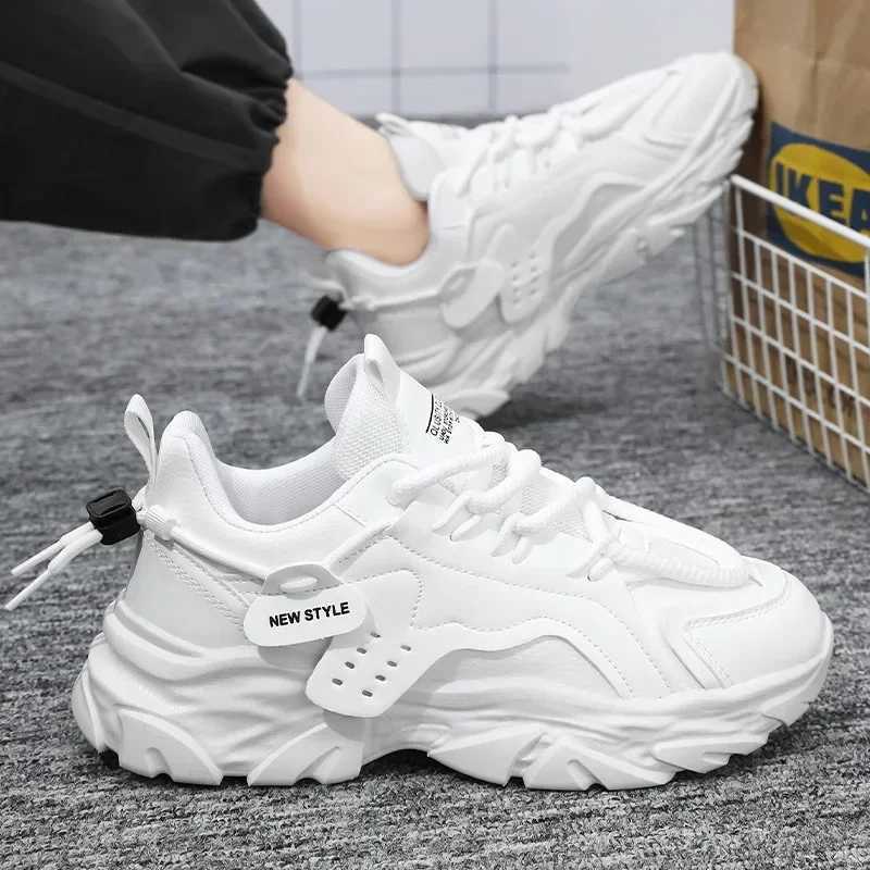 Men Sneakers Mesh Men Shoes PU Leather Platform Casual Sneakers Increased Vcani Shoes Light Running Shoes Tenis Mascino Z250411