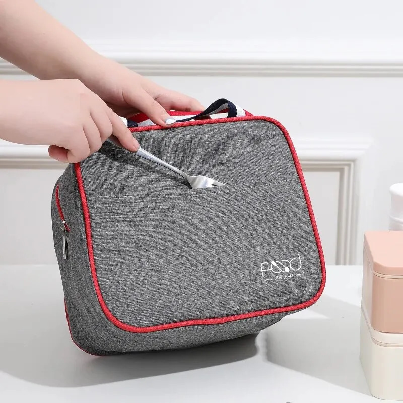 1pc Insulated Lunch Bag Insulation Bento Pack Aluminum Foil Rice Bag Meal Pack Ice Pack Student Bento Lunch Handbag Island 250228