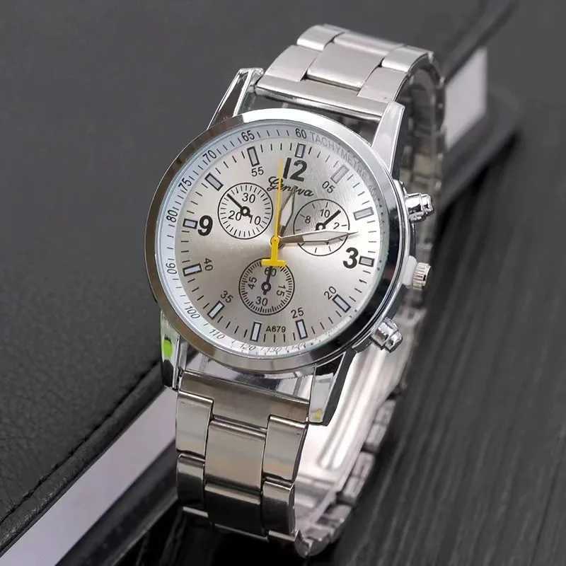New Famous Brand Men Silver Quartz Women Stainl Steel es Clock Casual Unisex Clock Wrist Hot Sale HourXJ250304