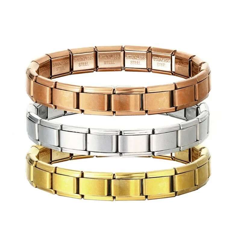 CONCEPT 2024 New Popular Fashion Italian Module Charm Fit 9mm Bracelet Stainless Steel ks Jewelry Making
