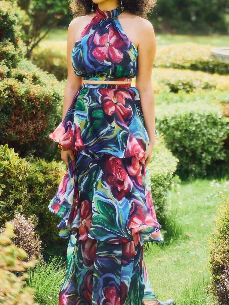 New Sexy Hollow Out Party Dress, 2025 Women Summer Sleeveless Elegant Dress, Stand Collar Patchwork Ladies Vestidos Streetwear