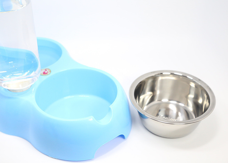 Ceramic Dual - Compartment Feeder for Dogs and Cats: One Dish, Two - in - One! Food Bowl and Slow - Feeding Design, Perfect Pet Essentials