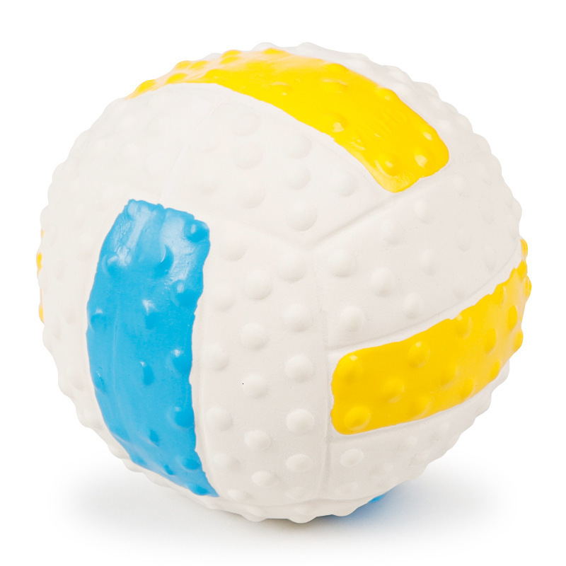Dog Chew High Elasticity Cotton Filling Quality Latex Ball Football Volleyball Rugby Sound Pet Toy
