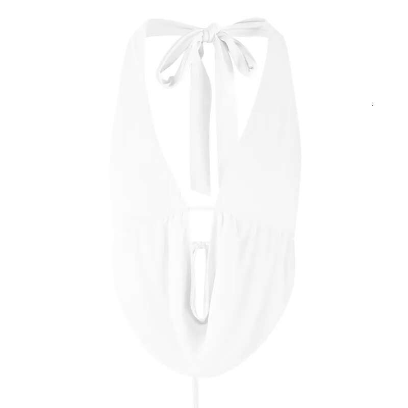 The Summer In Of 2000 Sexy Street Cross-navel Crop Retro Gothic Women Fashion White Suspender Vest Y2K Haruku Hip-hop Top