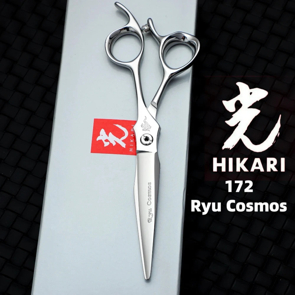 Japan Imported HIKARI Professional Barber Scissors Light Cut 6.3 Inches 172 Molybdenum Steel Structure Hair Stylist Special 250304