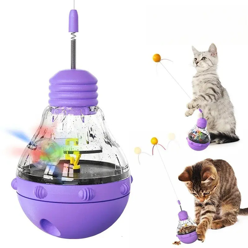 Update 2025 New Pet Supplies, Slow Food Cat Bowl, Easy Smart Interactive Tumbler Luminous Toys, High Quality Wholesale And Free Shipping