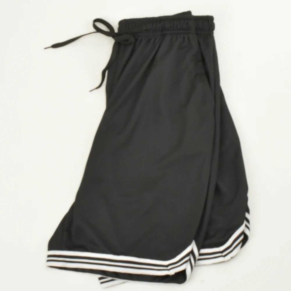New Summer Mens Shorts Striped Loose Mesh Breathable Basketball Pants Black Casual Sport Fitness Jogging Street Ball SweatpantsT250304