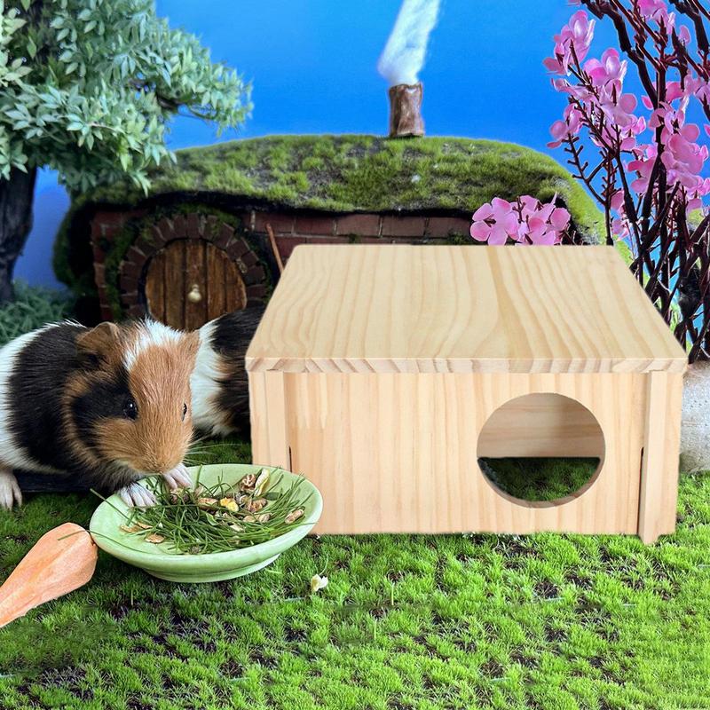 Hamster Hideout Square 2-Chamber Hamster Habitats Decor Small Animal Tunnel Toys Chamber-Maze Hamster Hideout For Hamster