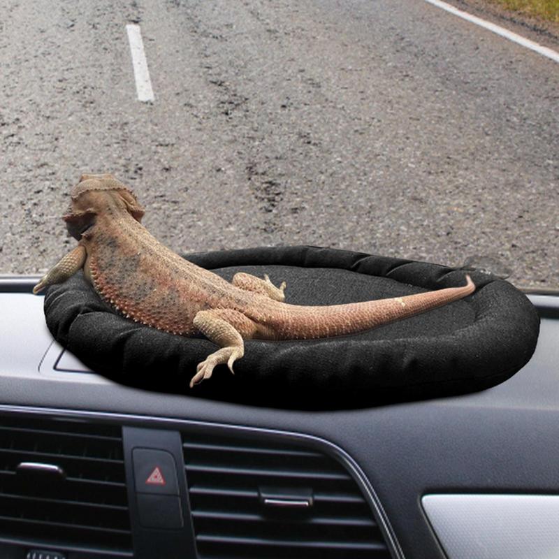 Reptile Hammock Portable Soft Black Bearded Dragon Hammock Bearded Dragon Supplies Lightweight Reptile Bed With Strong Suction