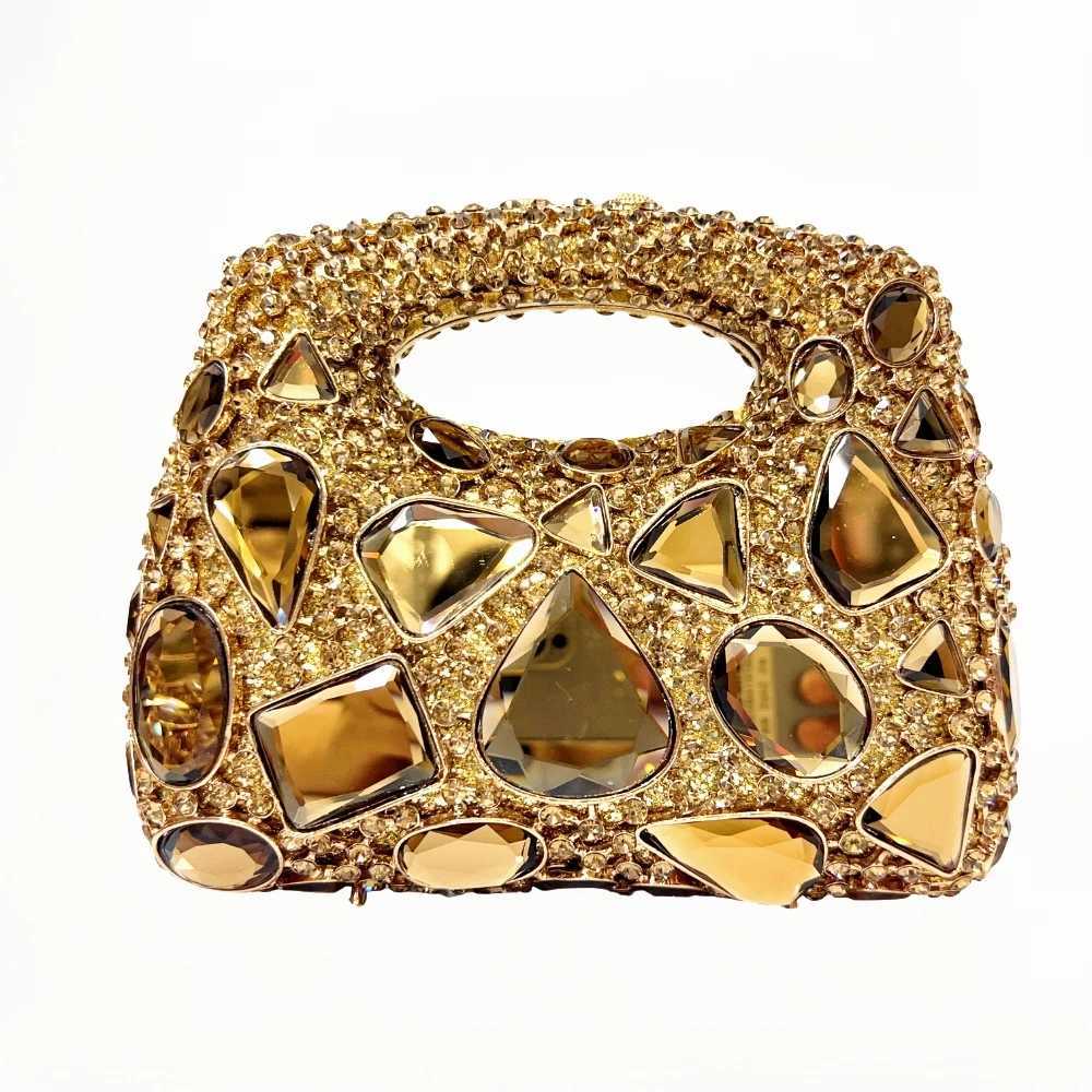 XIYUAN Crystal Clutch Wallet Womens Luxury Evening Bag Party Diamond Shoulder Bag Cocktail Water Diamond Handbag Ruby Wallet Z250303