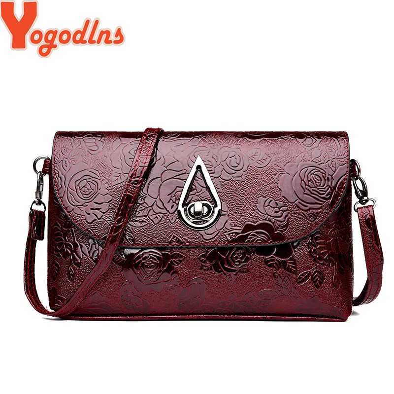 Yogodlns Luxury Handbags Women Bag Designer Flower Embossed Shoulder Bag Envelope Bag Ladies Flap Crossbody Bag Lady Purse bag Z250303