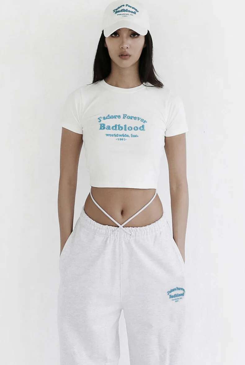 Badblood American Short Sleeved Top Design Sense Pure Cotton T-Shirt 2024 New Summer Collection