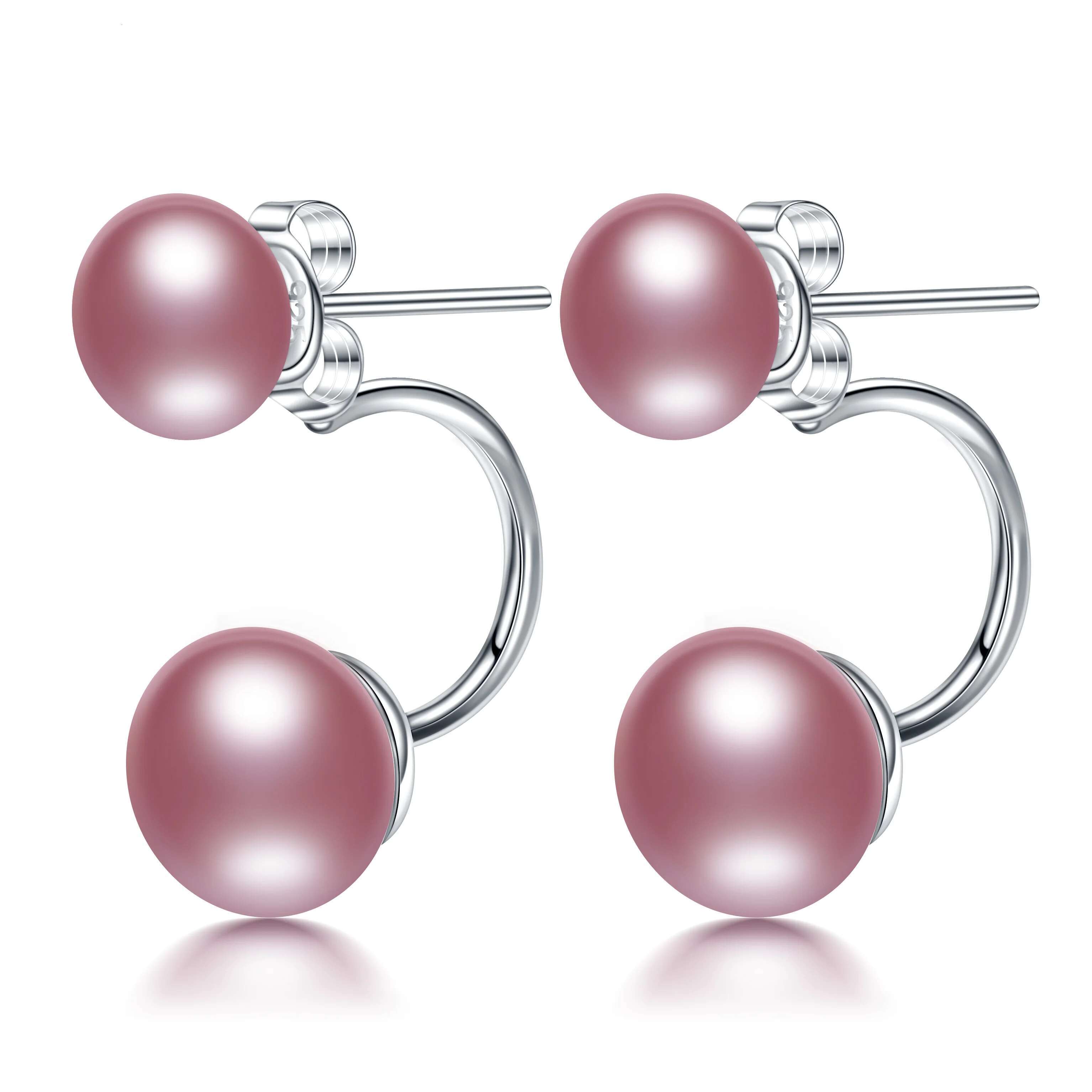 YWYC Sterg Sier U Shape Stud for Women Natural Freshwater Pearl Earrings Jewlery Gift 2025 Newest