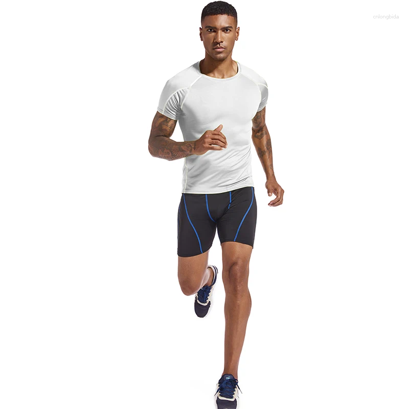Mens T Shirts: Summer Skinny Tights, Casual Fashion Elastic Tops for Gyms & Track - Short Sleeve Compression Shirts For Men