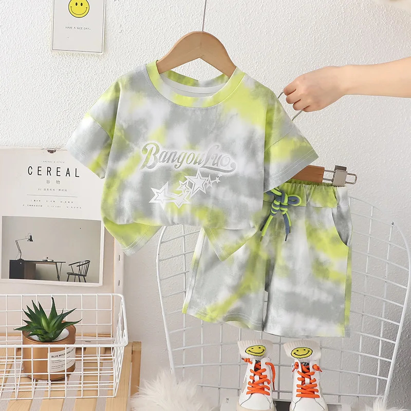 Toddler Summer Boutique Outfits for Kids Baby 9 To 12 Months Short Sleeve T-shirts and Shorts Girls and Boys Infant Clothes 250304