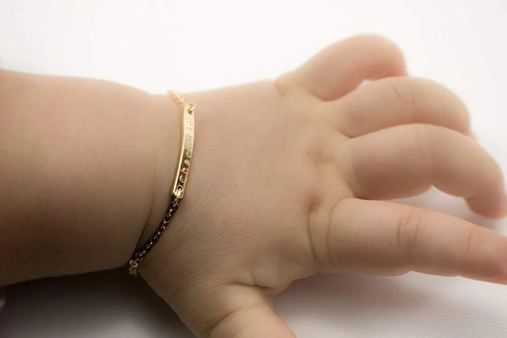 DOREMI Kids Bracelet Baby Jewelry Custom Name Bracelets Gold Charm Child ID Stainless Bracelet Kids Customized Nameplate Bangles 250304