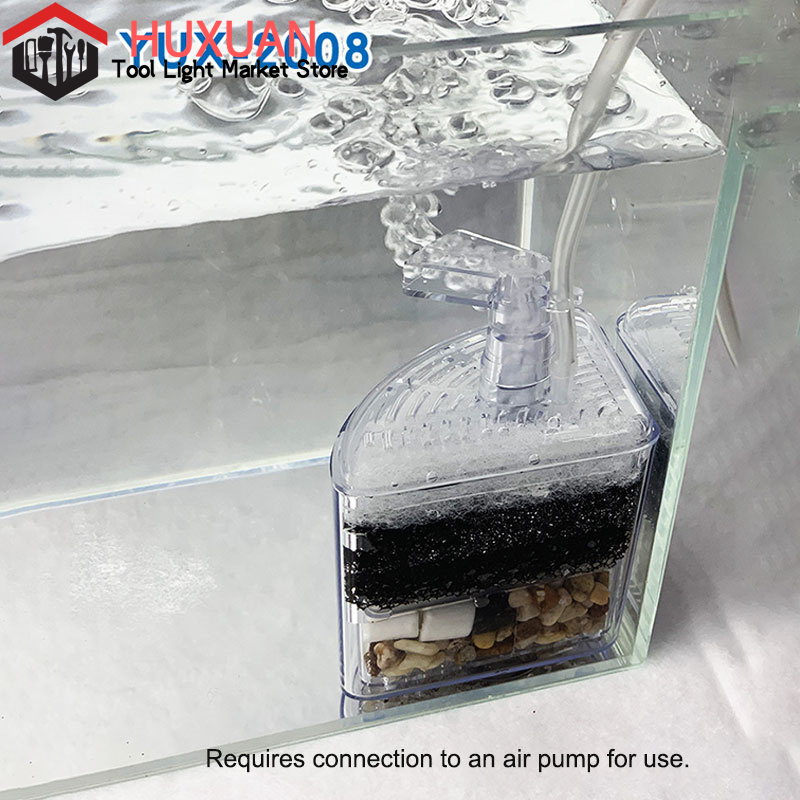 Multi-layer Media Pneumatic Fish Tank Filter Aquarium Corner Sponge Filter Quiet Betta Fry Shrimp And Small Fish Bio Foam Filter