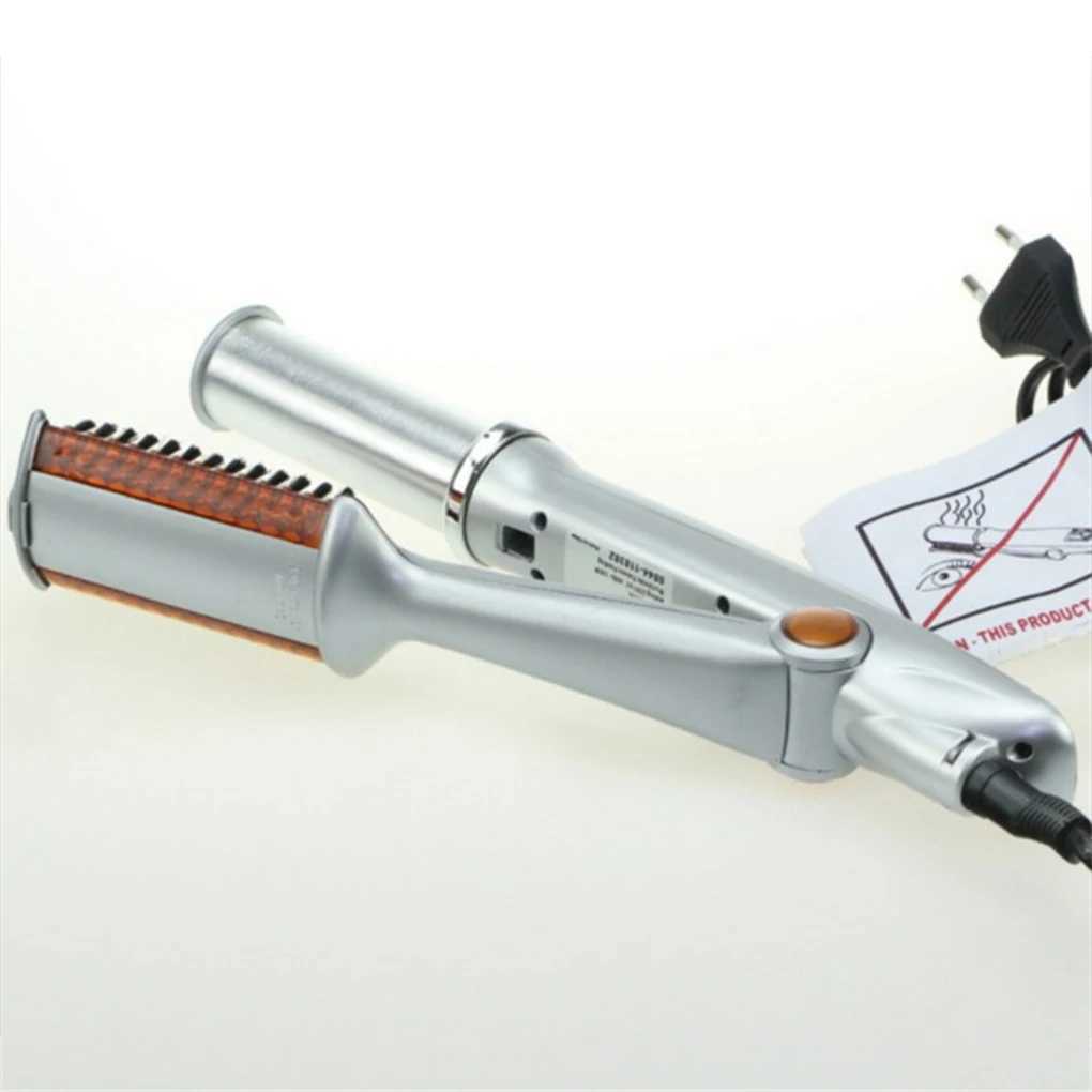 Curling Irons Silver White Professional Curling Iron Adjustable Heat Settings All Hair Types Professional Styling UK Plug z250304