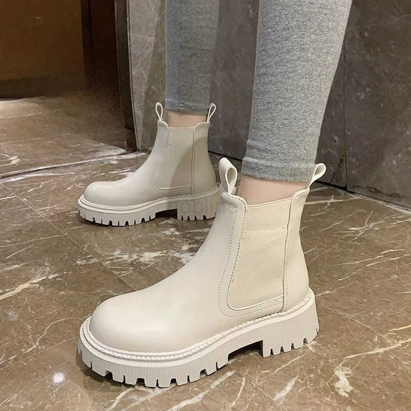 Hot Selling Wen Autumn Winter Boots Classics Solid Elastic Band Slip On Boots British Versatile Short Boots Botas De Mujer Z250304