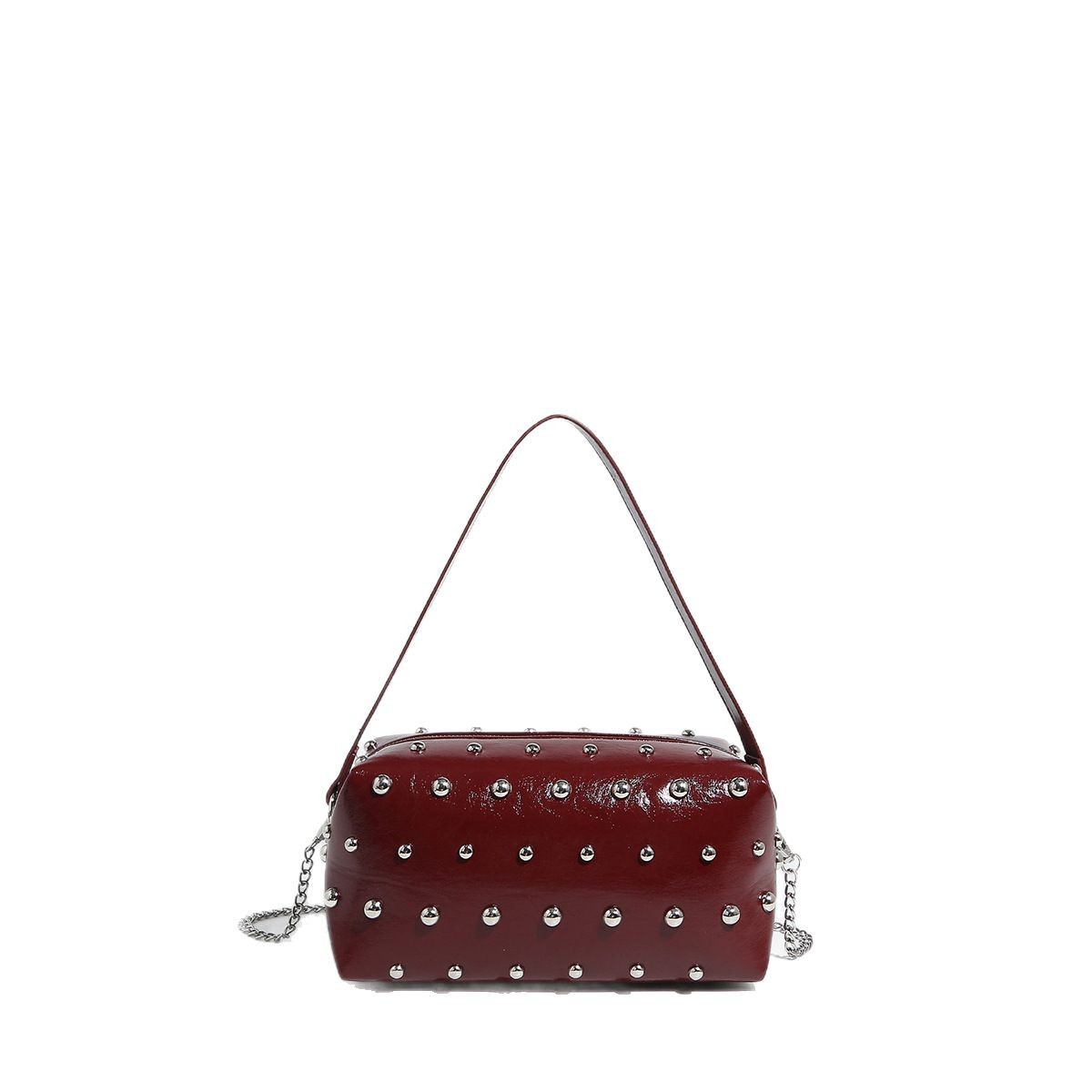 Women's Fashion Handbag with Chain Shoulder Strap - Tote Bag & Bowling Messenger Style