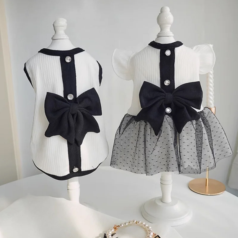 Summer Dog Clothes Bowknot Dress Cat Princess Dresses Chihuahua Yorkie Thin Sweet Skirts Puppy Costume Pet Supplies Free shipping
