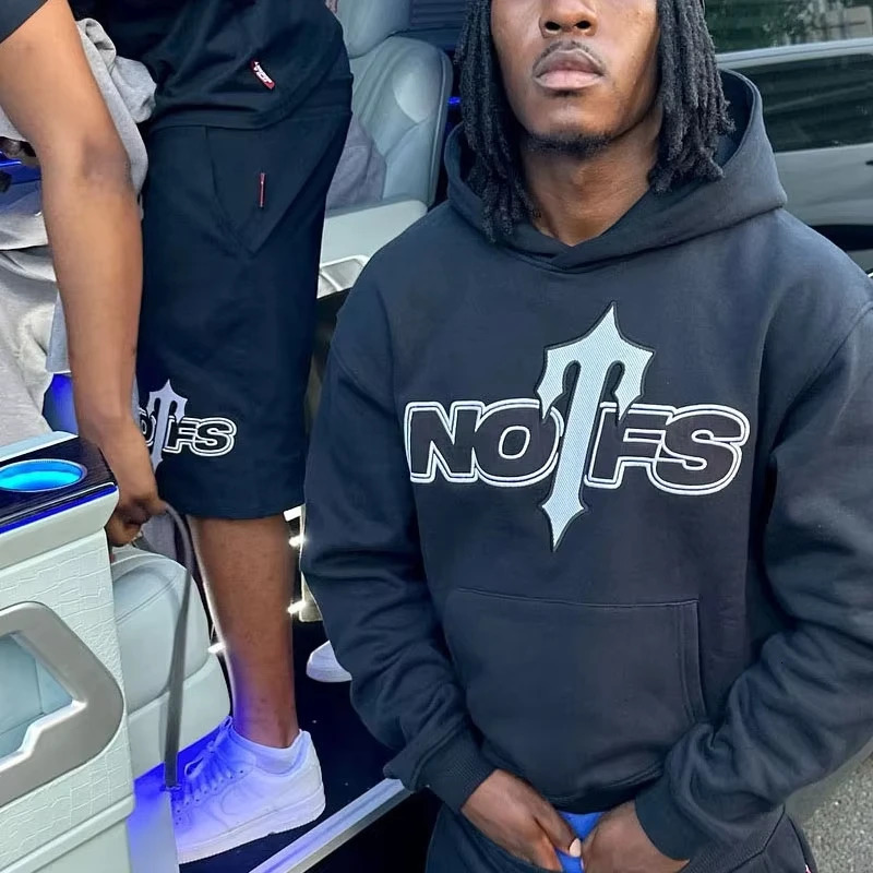 Esthetic mens AutumnWinter hooded sweatshirt Y2k Gothic retro letter pattern mens casual fashion Harajuku Street dance hoodie 250303