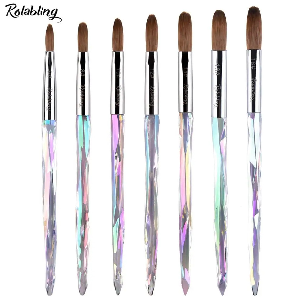 Kolinsky Sable Nail Brush Acrylic Nail Brush Nail Extension Tools Professional DIY Carving Nails Art Pen Tool Acrylic Powder 250304