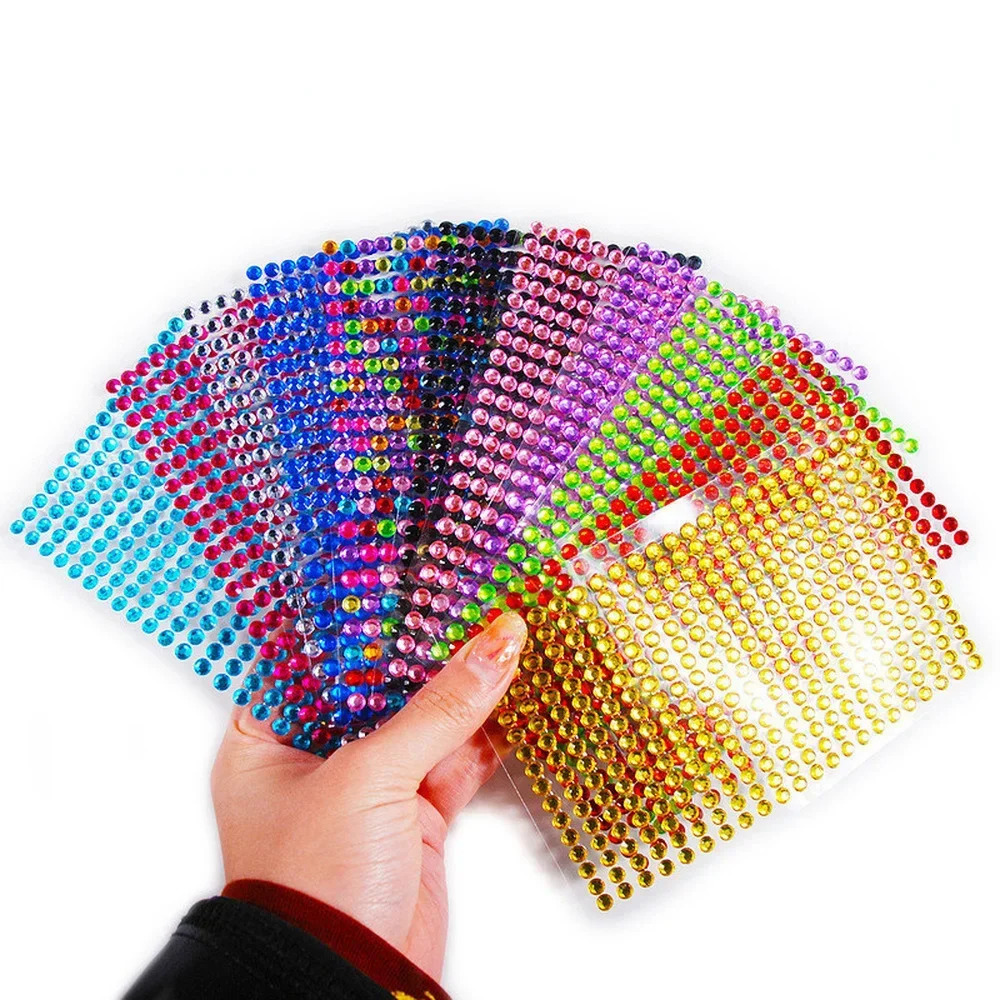 36mm Glitter Diamond Face Jewels Eyeshadow Stickers Self Adhesive Body Tattoos Eyebrow Nail Decorations 250219