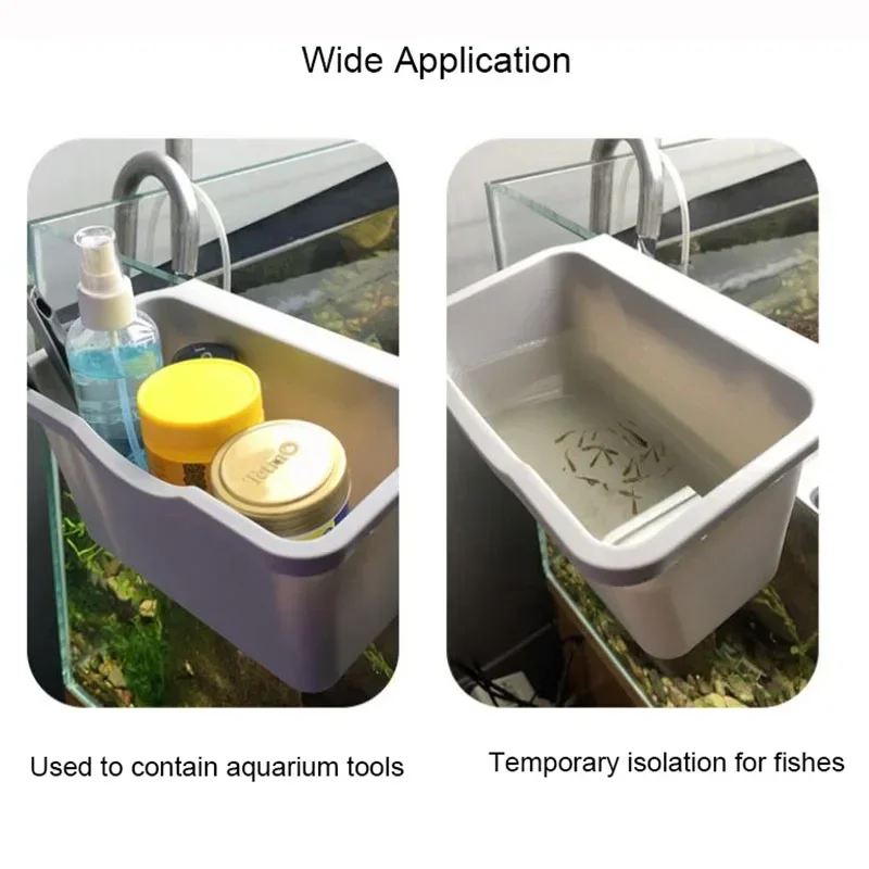 Convenient Plastic Aquarium Bracket Holder for Aquarium Maintenance Tools Grey Fish Tank Isolation Box Accessories Useful