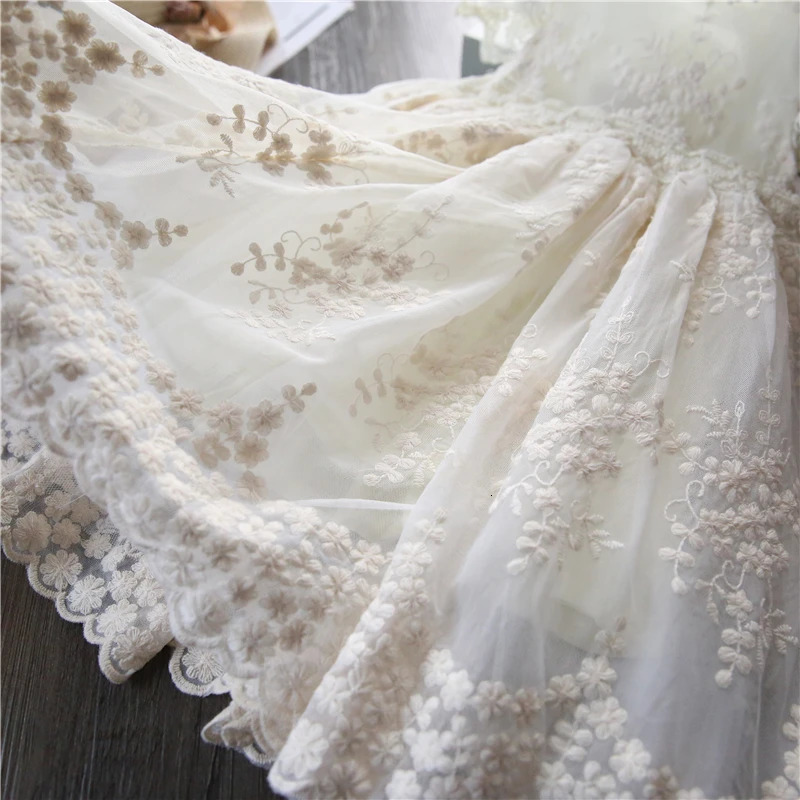 Summer Girls Dress Casual Baby Clothes Kids Dresses For Lace Flower Wedding Gown Children Birthday Party Wear 38Yrs 250303