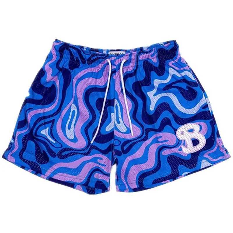 2024 BKTSQD New summer mens shorts men and womens fashion beach seaside sports shorts mesh sports quick-drying quarter pantsT250304