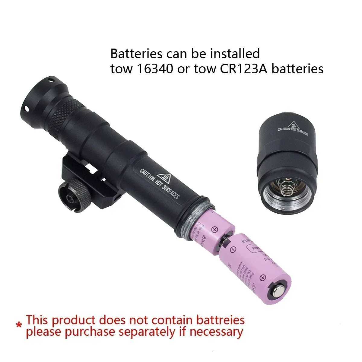 M600 M600B Weapon Flashlight 5 Stys Button Rote Switch Fit 20mm Rail Airsoft Rif AR15 Hunting Scout D Gun LightXJ250303