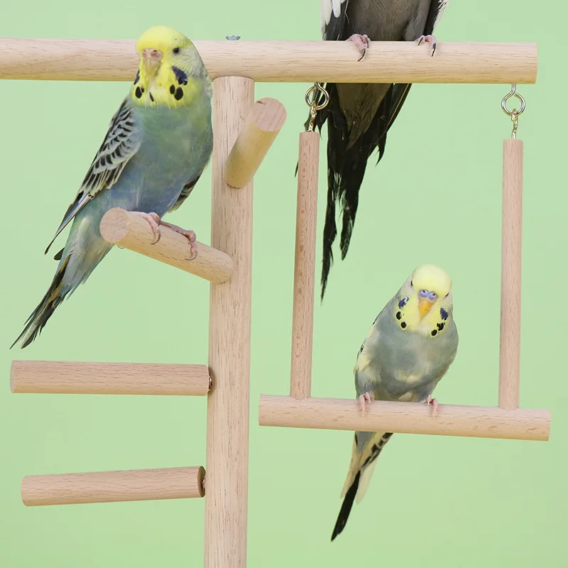 Bird Toys Bird Plays Stand Parrot Station Stand Tree Branch Parrot Playstand Cockatiel Playground Wooden Perch Gym Playground