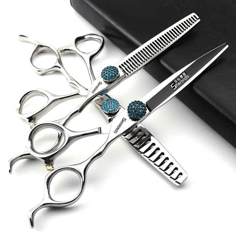 Hairdressing scissors flat scissors no trace teeth scissors professional hairstylist thinning set hair scissors 250304