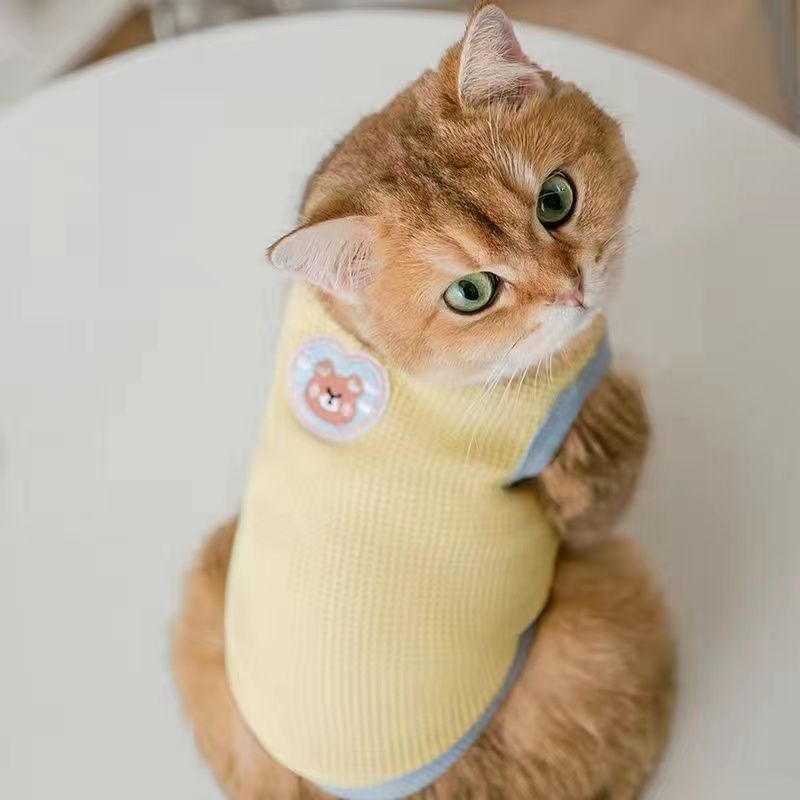 Spring and Summer Lightweight Herringbone - Patterned Shirts for Small Cats and Puppies. Ideal for Siamese, Chihuahuas, Yorkies