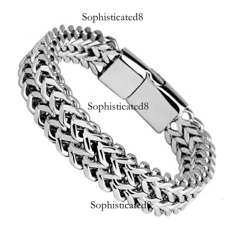 HNSP 10MM Stainless Steel Bracelet For Men Jewelry Hidden Locks Hand Chain 19/21/23CM Size Accessories