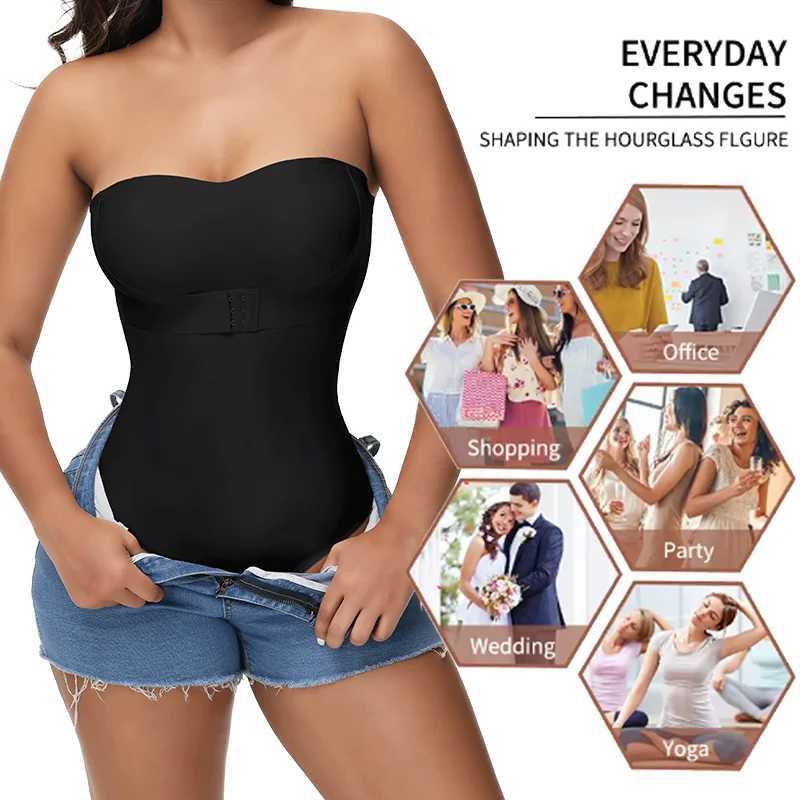 S-4XL Womens Sexy Tight Abdominal Control thong Front Closure Hip Lift Detachable with Pads Full Body ShapingXJ250304