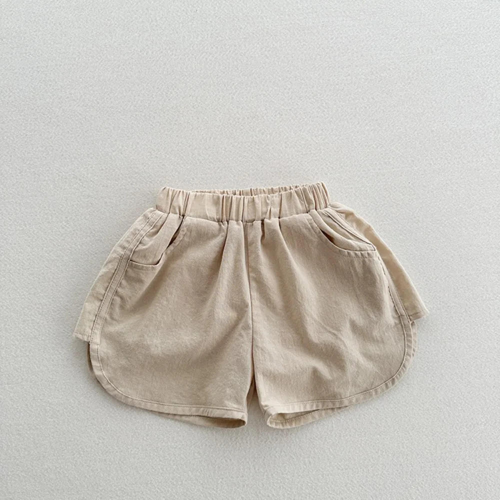 5038 Childrens Pants Summer Solid Color Baby Boys Shorts 1-7Year Kids Pant Shorts 250304